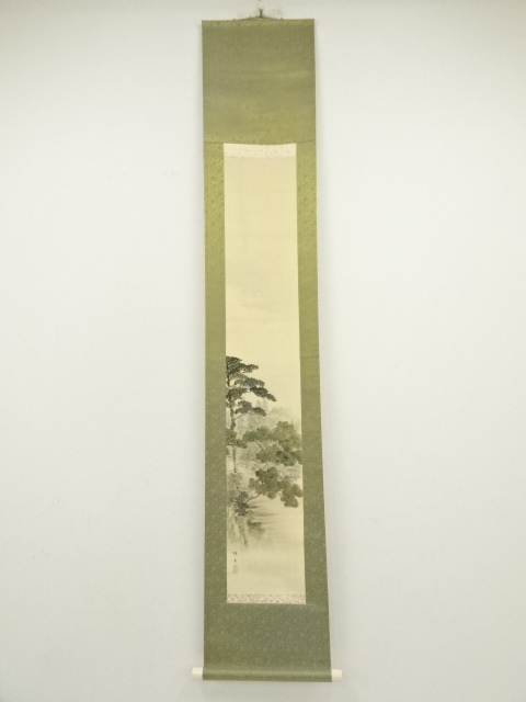 JAPANESE WALL HANGING SCROLL / HAND PAINTED / SCENERY / ARTIST WORK